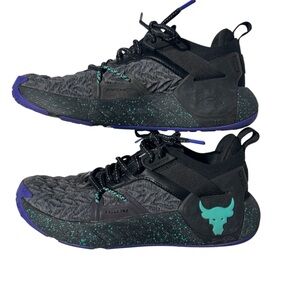 Under Armour Project Rock 6 HOVR Training Shoes – Black Neptune – 8